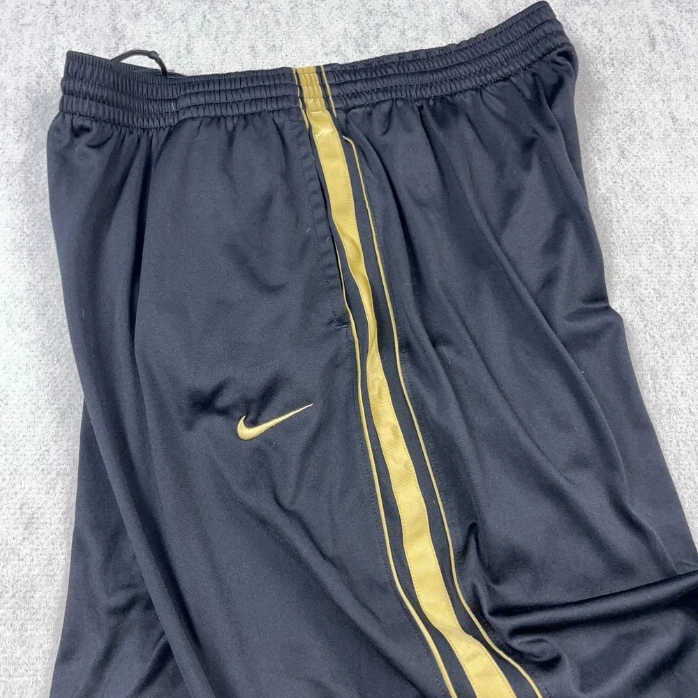 Nike Sweatpants Men XL Black Gold Jogger Sweats Baggy VTG Y2K Dazzle Shinny